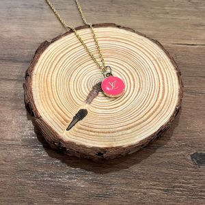 🔥HOT PINK Authentic Louis Vuitton Pendant w/Unbranded Chain